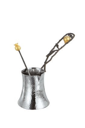 Pomegranate Coffee Pot and Spoon